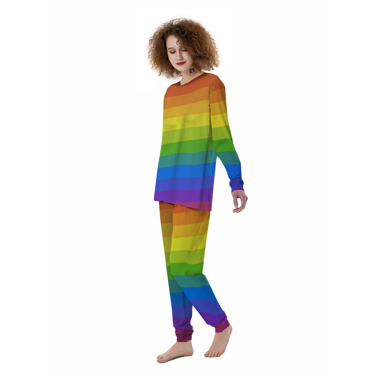 Rainbow Flag LGBT Pride Print Women's Pajamas-grizzshop