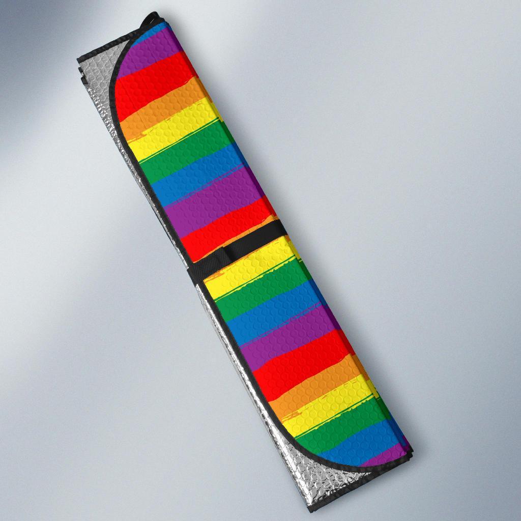 Rainbow Flag Lgbt Patterm Print Car Sun Shade-grizzshop