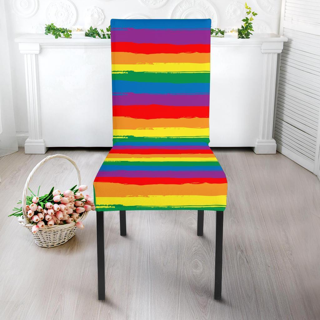 Rainbow Flag Lgbt Patterm Print Chair Cover-grizzshop