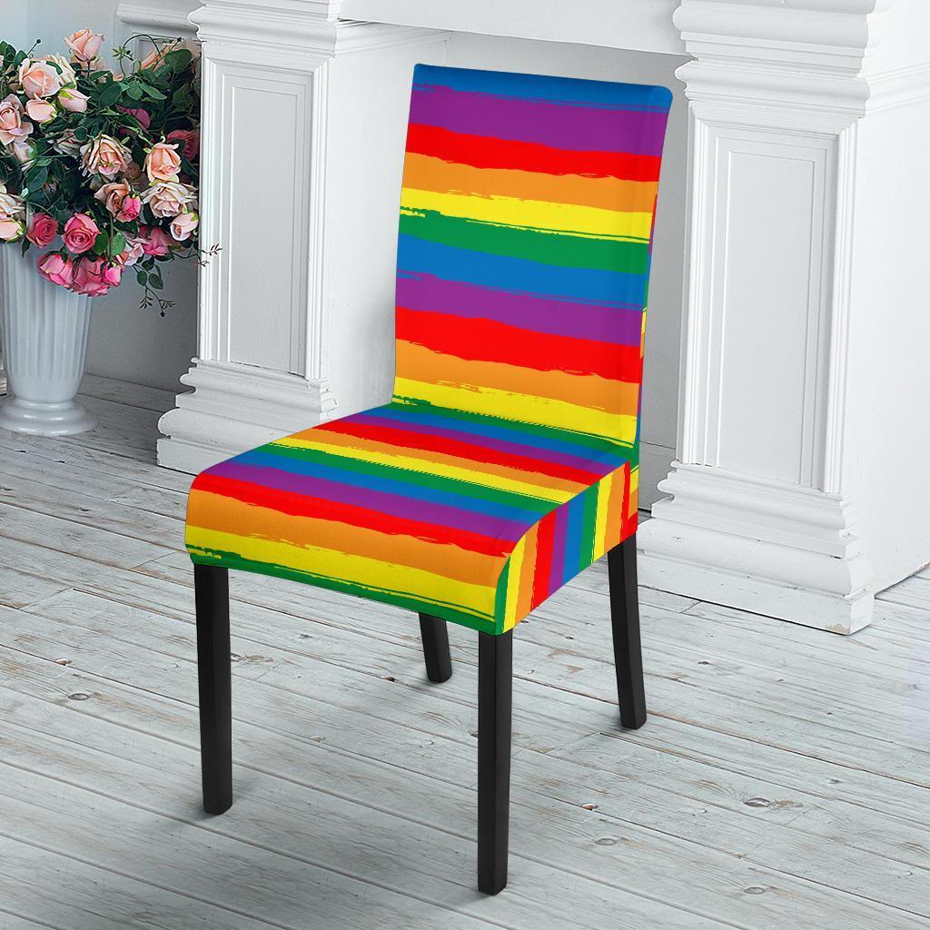 Rainbow Flag Lgbt Patterm Print Chair Cover-grizzshop