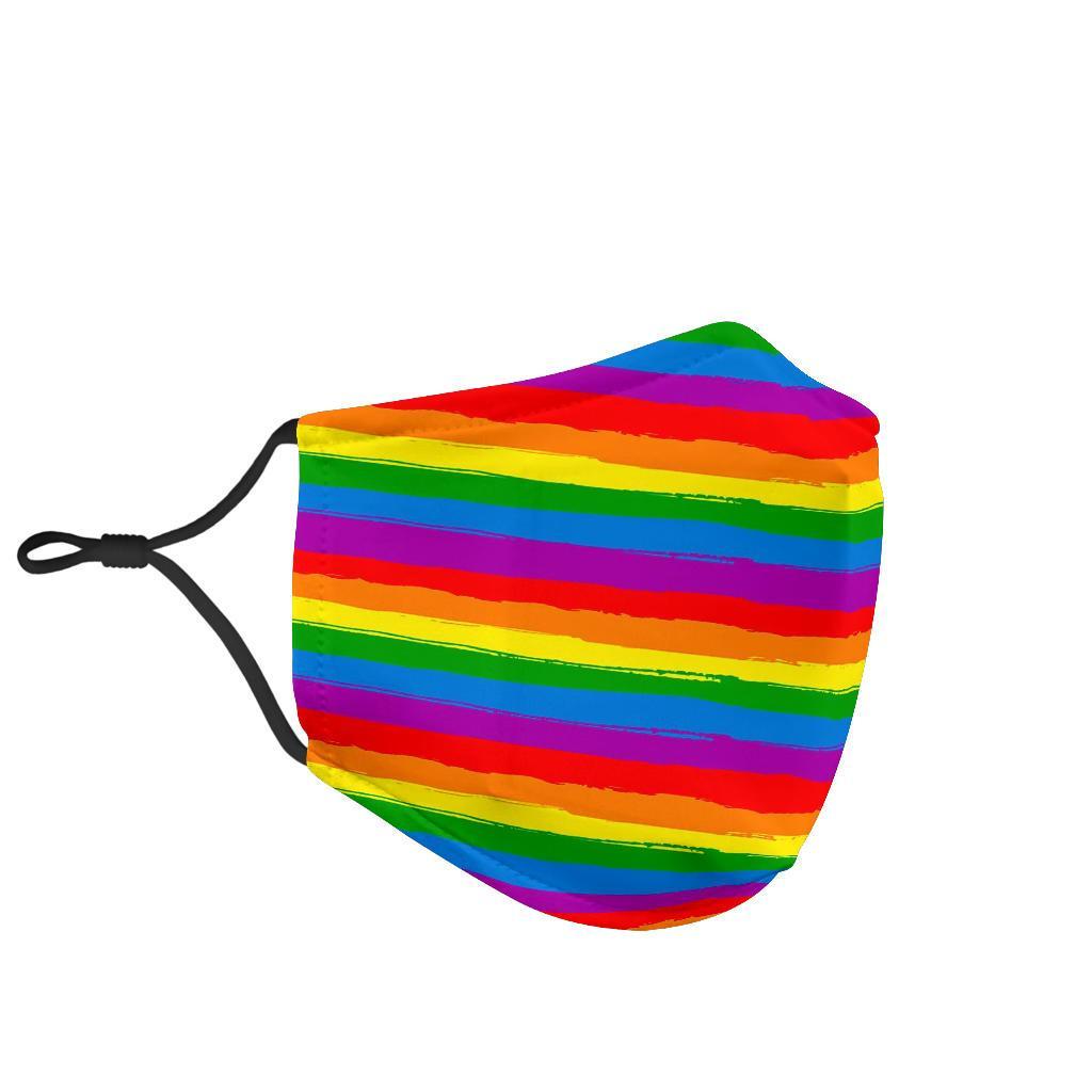 Rainbow Flag Lgbt Patterm Print Face Mask-grizzshop