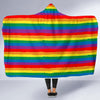 Rainbow Flag Lgbt Patterm Print Hooded Blanket-grizzshop