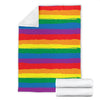 Rainbow Flag Lgbt Pride Pattern Print Blanket-grizzshop