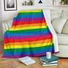 Rainbow Flag Lgbt Pride Pattern Print Blanket-grizzshop