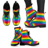 Load image into Gallery viewer, Rainbow Flag Lgbt Pride Pattern Print Men Women Leather Boots-grizzshop