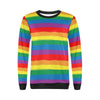 Rainbow Flag Lgbt Pride Pattern Print Women Crewneck Sweatshirt-grizzshop