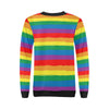 Rainbow Flag Lgbt Pride Pattern Print Women Crewneck Sweatshirt-grizzshop