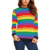 Rainbow Flag Lgbt Pride Pattern Print Women Crewneck Sweatshirt-grizzshop