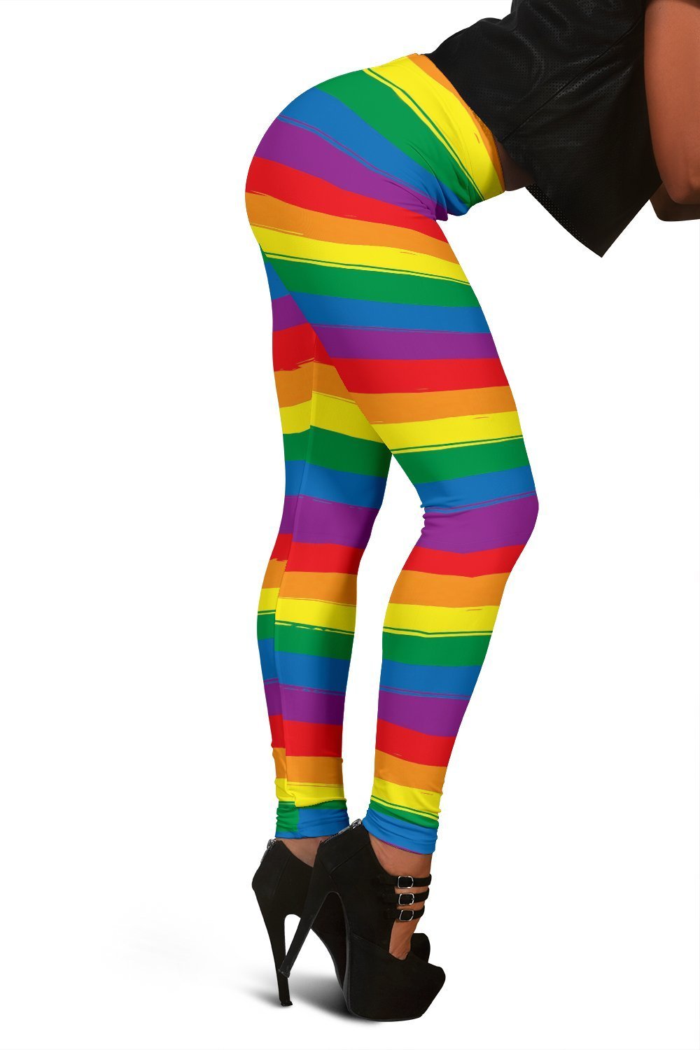 Rainbow Flag Lgbt Pride Pattern Print Women Leggings-grizzshop