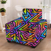 Rainbow Geometric Abstract Armchair Cover-grizzshop