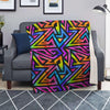 Rainbow Geometric Abstract Blanket-grizzshop