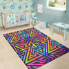 Rainbow Geometric Abstract Floor Mat-grizzshop