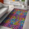 Rainbow Geometric Abstract Floor Mat-grizzshop