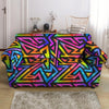 Rainbow Geometric Abstract Loveseat Cover-grizzshop