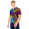 Rainbow Geometric Abstract Men T Shirt-grizzshop