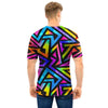 Rainbow Geometric Abstract Men T Shirt-grizzshop