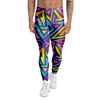 Rainbow Geometric Abstract Men's Leggings-grizzshop