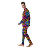 Rainbow Geometric Abstract Men's Pajamas-grizzshop