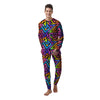 Rainbow Geometric Abstract Men's Pajamas-grizzshop