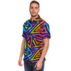 Rainbow Geometric Abstract Men's Short Sleeve Shirt-grizzshop
