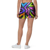 Rainbow Geometric Abstract Mini Skirt-grizzshop