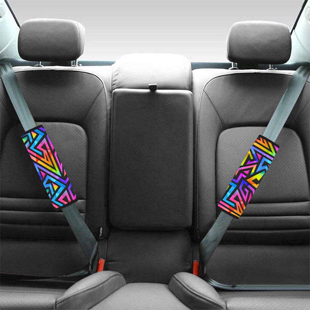 Rainbow Geometric Abstract Seat Belt Cover-grizzshop