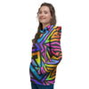 Rainbow Geometric Abstract Women's Hoodie-grizzshop