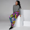 Rainbow Geometric Abstract Women's Joggers-grizzshop