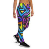 Rainbow Geometric Abstract Women's Joggers-grizzshop