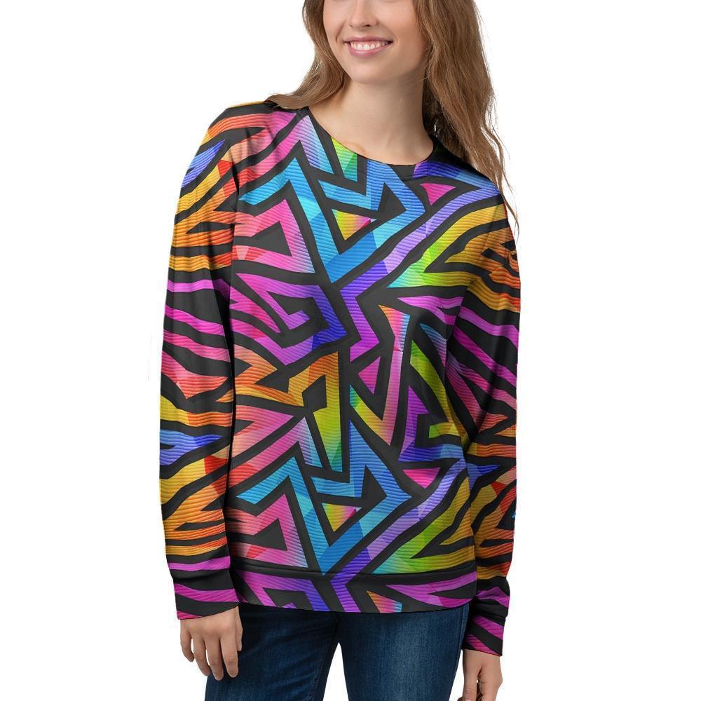 Rainbow Geometric Abstract Women's Sweatshirt-grizzshop