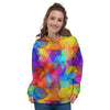 Rainbow Geometric Print Pattern Women's Hoodie-grizzshop