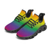 Rainbow Gradient LGBT Pride Print Black Running Shoes-grizzshop