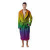 Rainbow Gradient LGBT Pride Print Men's Robe-grizzshop