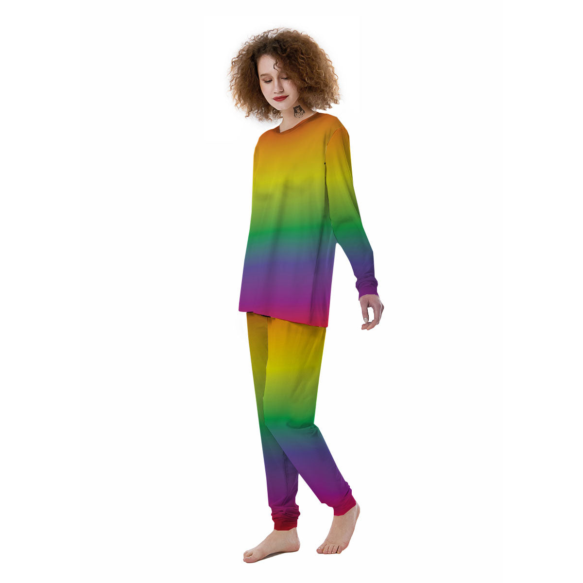 Rainbow Gradient LGBT Pride Print Women's Pajamas-grizzshop