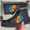 Rainbow Hand LGBT Pride Print High Top Shoes-grizzshop