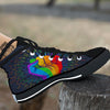 Rainbow Hand LGBT Pride Print High Top Shoes-grizzshop