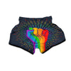 Rainbow Hand LGBT Pride Print Muay Thai Boxing Shorts-grizzshop