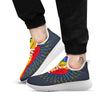 Rainbow Hand LGBT Pride Print White Athletic Shoes-grizzshop