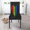 Rainbow Heart Stones LGBT Pride Print Dining Chair Slipcover-grizzshop