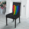 Rainbow Heart Stones LGBT Pride Print Dining Chair Slipcover-grizzshop