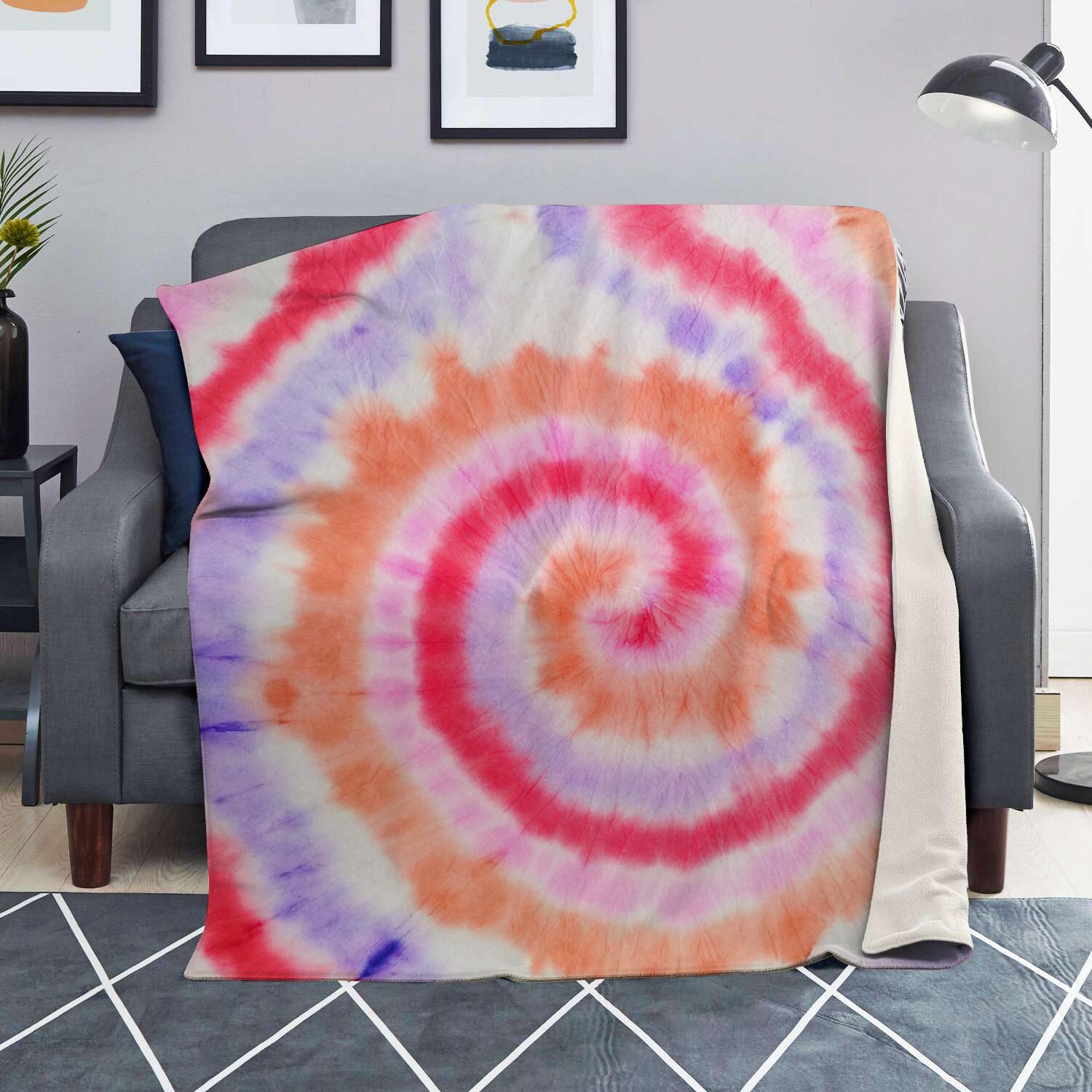 Rainbow Hippie Tie Dye Blanket-grizzshop