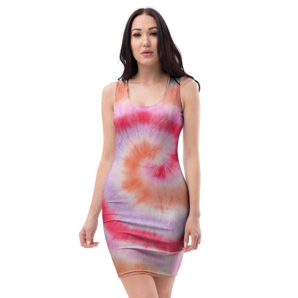 Rainbow Hippie Tie Dye Bodycon Dress-grizzshop