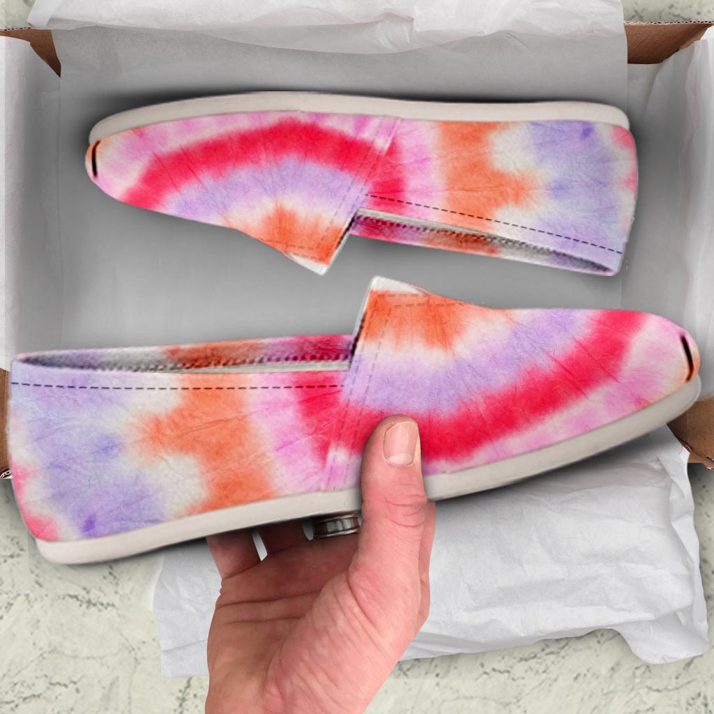 Rainbow Hippie Tie Dye Canvas Shoes-grizzshop