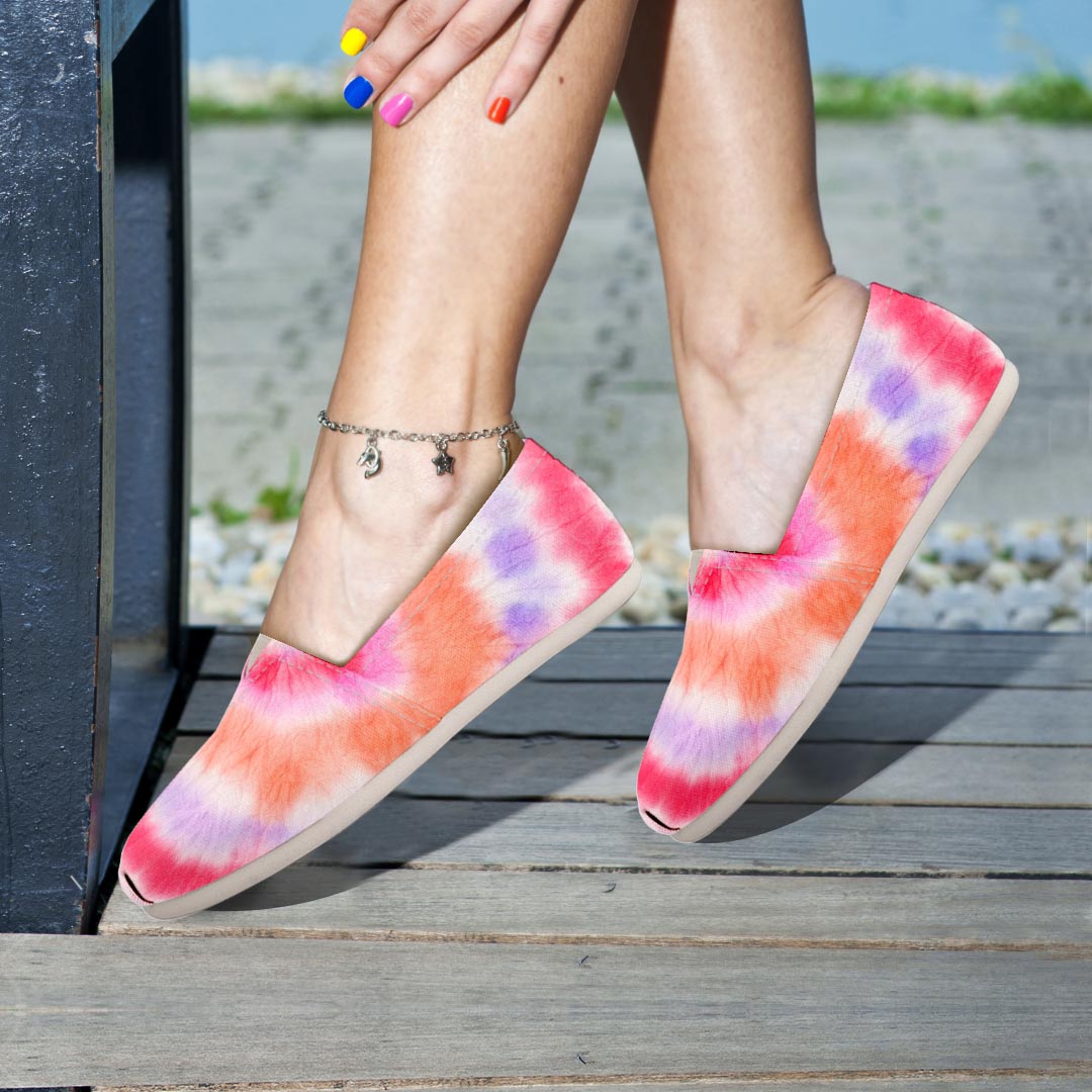 Rainbow Hippie Tie Dye Canvas Shoes-grizzshop