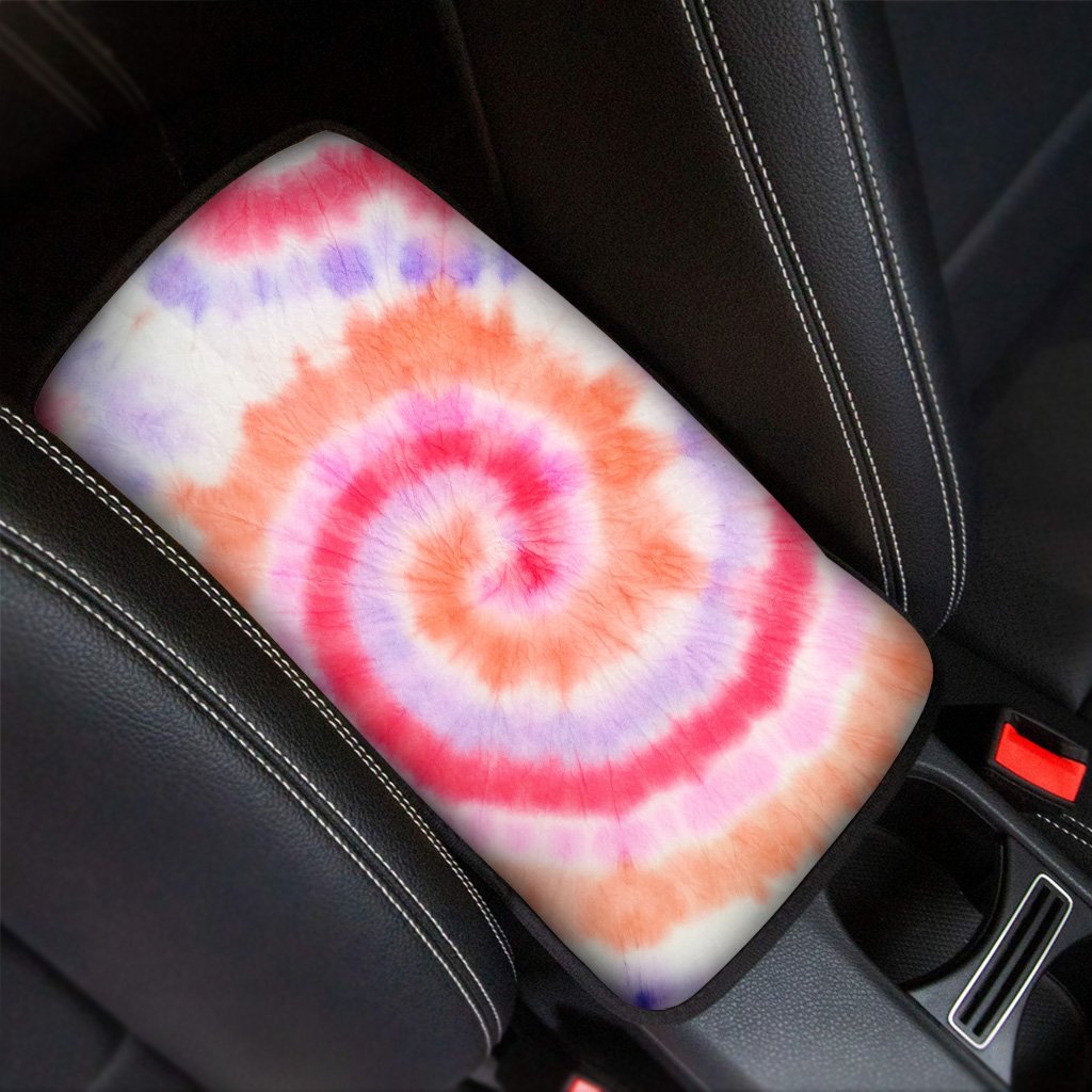 Rainbow Hippie Tie Dye Car Console Cover-grizzshop