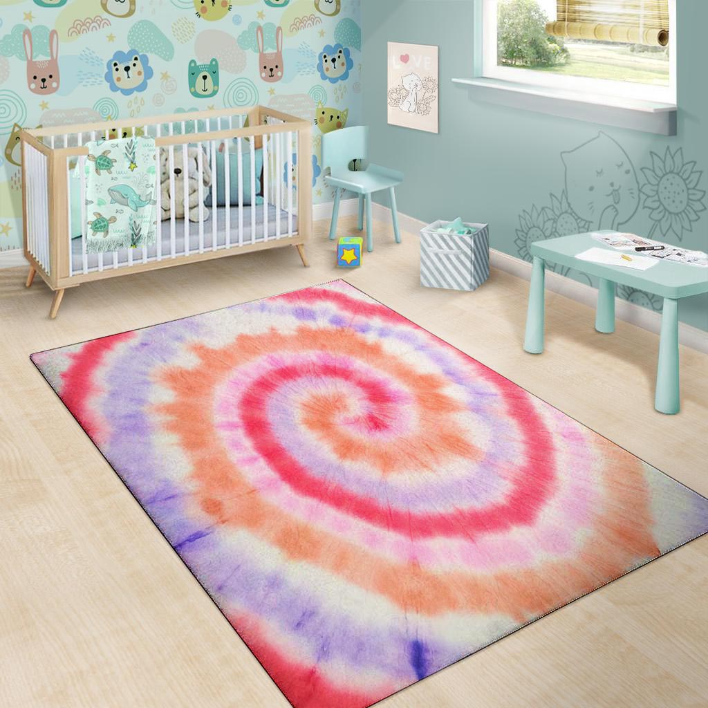 Rainbow Hippie Tie Dye Floor Mat-grizzshop