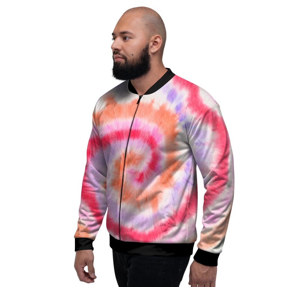 Rainbow Hippie Tie Dye Men's Bomber Jacket-grizzshop