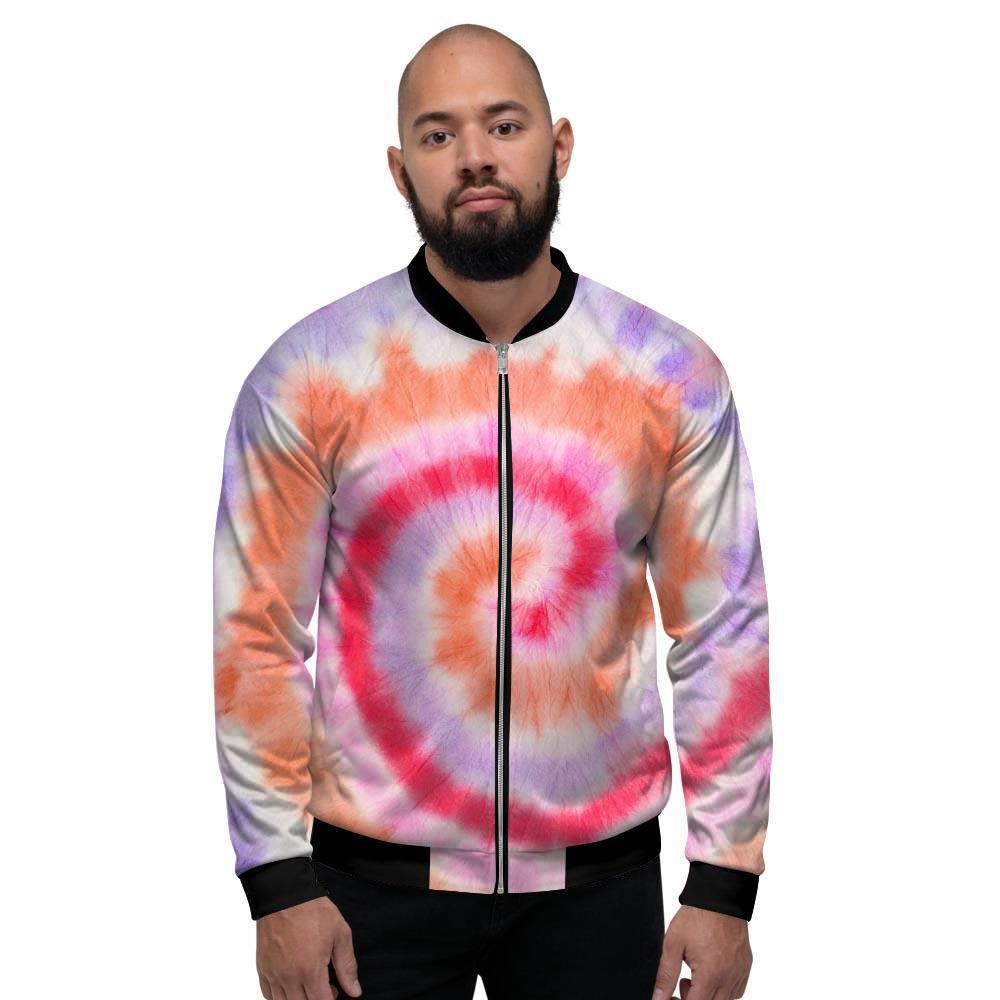 Rainbow Hippie Tie Dye Men's Bomber Jacket-grizzshop