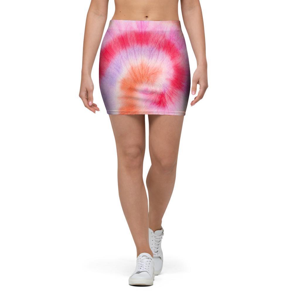 Rainbow Hippie Tie Dye Mini Skirt-grizzshop