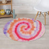 Rainbow Hippie Tie Dye Round Rug-grizzshop